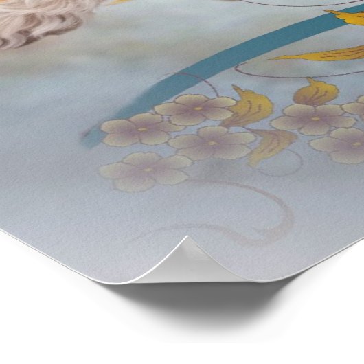 Gelbe Labrador Hunts Ducks Print Poster (Ecke)