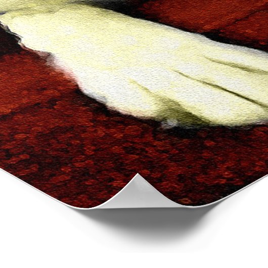 GELBE LABRADOR IM VORSITZ POSTER (Ecke)