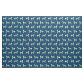 Gelbe Labrador in Scrubs-Marineblau Stoff (Fat Quarter (45,7 x 55,9 cm))