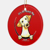 Gelbe Labrador ist alles über mich Keramik Ornament (Links)