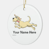 Gelbe Labrador Keramik Ornament (Links)