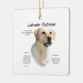 Gelbe Labrador Keramikornament (Links)