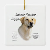 Gelbe Labrador Keramikornament (Rückseite)