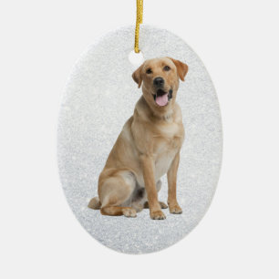 gelbe Labrador Keramikornament