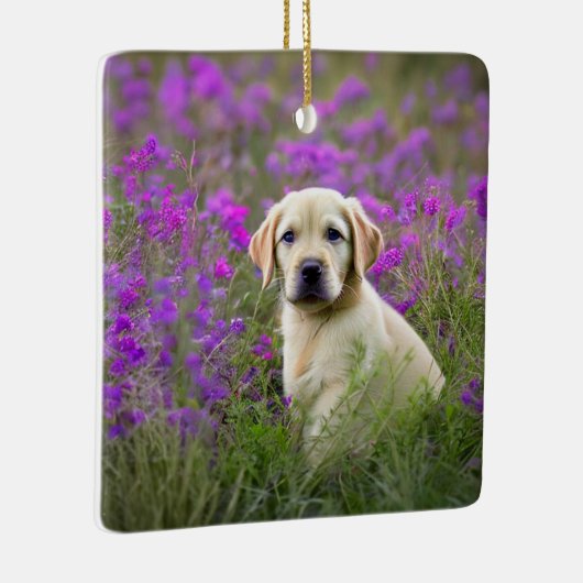 Gelbe Labrador Keramikornament (Rechts)