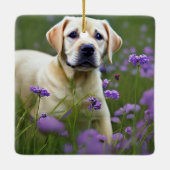 Gelbe Labrador Keramikornament (Rückseite)