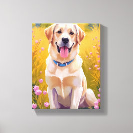 Gelbe Labrador Labrador Retriever Dog Pet Painting Leinwanddruck