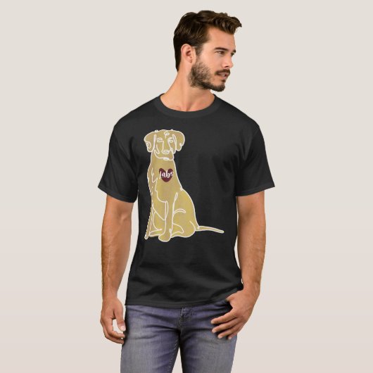 Gelbe Labrador Labrador Retriever Dog T-Shirt (Vorne ganz)