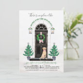 Gelbe Labrador Labrador Retriever Holiday Party Einladung (Stehend Vorderseite)