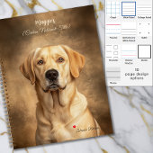 Gelbe Labrador Labrador Retriever Personalisiert Notizblock