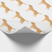 gelbe Labrador - Labrador Retriever Rasse Silhouet Geschenkpapier (Ecke)