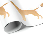gelbe Labrador - Labrador Retriever Rasse Silhouet Geschenkpapier (Rolleneckpunkt)