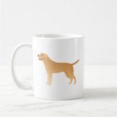 Gelbe Labrador - Labrador Retriever Rasse Silhouet Kaffeetasse (Links)