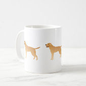 gelbe Labrador - Labrador Retriever Rasse Silhouet Kaffeetasse (Vorderseite Links)