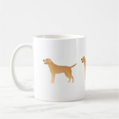 gelbe Labrador - Labrador Retriever Rasse Silhouet Kaffeetasse (Links)