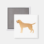 Gelbe Labrador - Labrador Retriever Rasse Silhouet Magnet (Vorderseite/Rückseite)