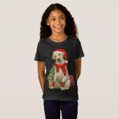 Gelbe Labrador Labrador Weihnachtsbaum Hund Lover T-Shirt (Vorne ganz)