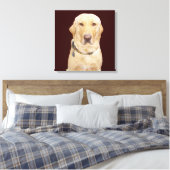 Gelbe Labrador Leinwanddruck (Insitu (Schlafzimmer))