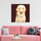 Gelbe Labrador Leinwanddruck (Insitu (Wohnzimmer))