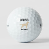 gelbe Labrador Liebhaber Golfball (Vorderseite)