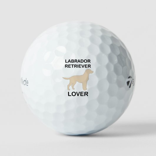 gelbe Labrador Liebhaber Golfball (Vorderseite)