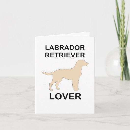 gelbe Labrador Liebhaber Karte (Vorderseite)