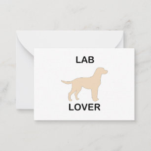 gelbe Labrador Liebhaber Mitteilungskarte