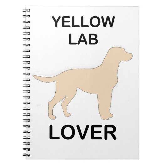 gelbe Labrador Liebhaber Notizblock (Vorderseite)