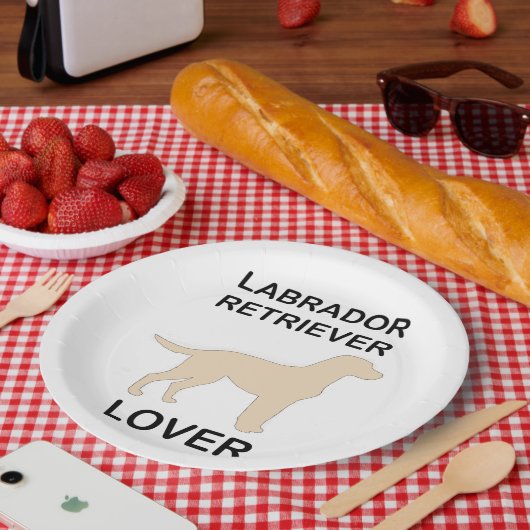 gelbe Labrador Liebhaber Pappteller (Picknick)