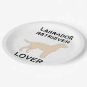 gelbe Labrador Liebhaber Pappteller (Schrägansicht)