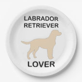 gelbe Labrador Liebhaber Pappteller (Vorderseite)