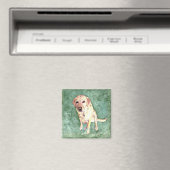 Gelbe Labrador Magnet (In Situ (Geschirrspüler))