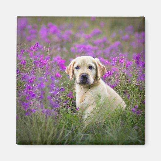 Gelbe Labrador Magnet (Vorne)