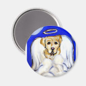 Gelbe Labrador Magnet (Vorderseite/Rückseite)