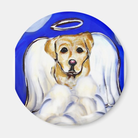 Gelbe Labrador Magnet (Vorne)