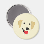 gelbe Labrador Magnet (Vorderseite/Rückseite)