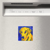 Gelbe Labrador Magnet - "Archie" (In Situ (Geschirrspüler))