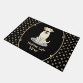 Gelbe Labrador Mama (Labrador Retriever Mama) Nied Fußmatte (Schrägansicht)