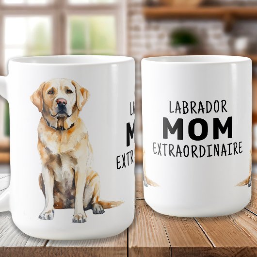 Gelbe LABRADOR MAMA Niedlich Stilvolle Haustiere H Kaffeetasse