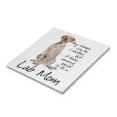 Gelbe Labrador Mama Tile Fliese (Seite)