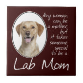 Gelbe Labrador Mama Tile Fliese (Vorderseite)