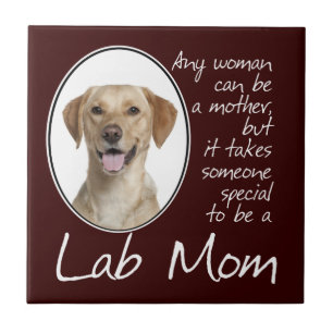Gelbe Labrador Mama Tile Fliese