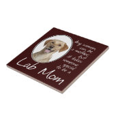 Gelbe Labrador Mama Tile Fliese (Seite)
