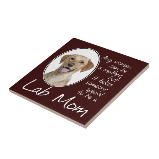 Gelbe Labrador Mama Tile Fliese (Seite)