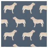 Gelbe Labrador-Marine Stoff (Nahaufnahme)