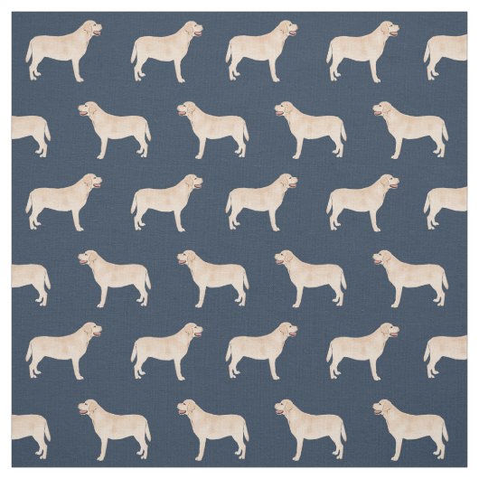 Gelbe Labrador-Marine Stoff (Muster)