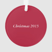 Gelbe Labrador mit Weihnachtsmannmütze Ornament (Rückseite)