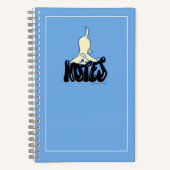 Gelbe Labrador Notes Blue Custom Notizblock (Vorderseite)