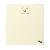 Gelbe Labrador Notizblock (Vorderseite)