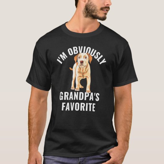 Gelbe Labrador Opa Favorite Labrador Retriever T-Shirt (Vorderseite)